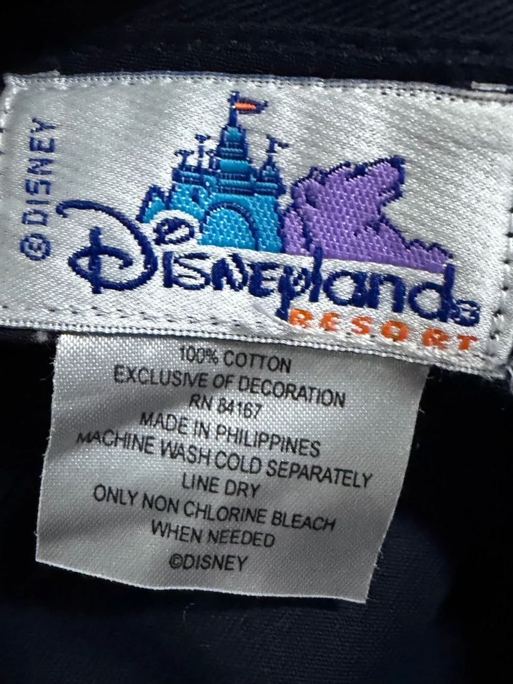 Vintage Disneyland Resorts Mickey Mouse Bucket Hat blue cotton Blue embroidered